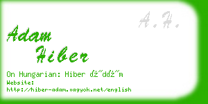 adam hiber business card